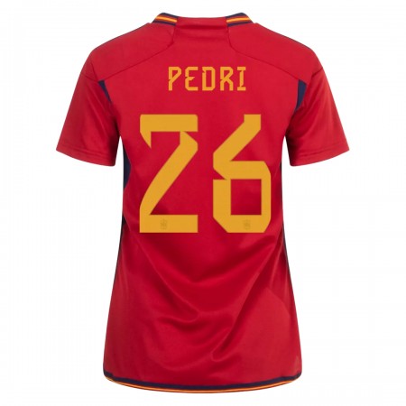 Spanje PEDRI 26 Dames Thuisshirt WK voetbal 2022
